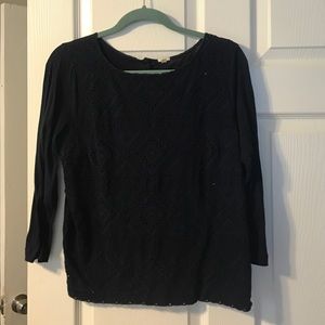 Navy j crew knit shirt